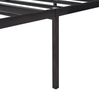 Letto Singolo Vårdö in Acciaio Nero con Materasso a Schiuma Fredda 90 x 200 cm [en.casa]