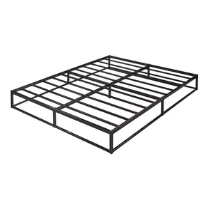 Letto Doppio King size Trerunta con Materasso 180x200 cm Acciaio Nero [en.casa]