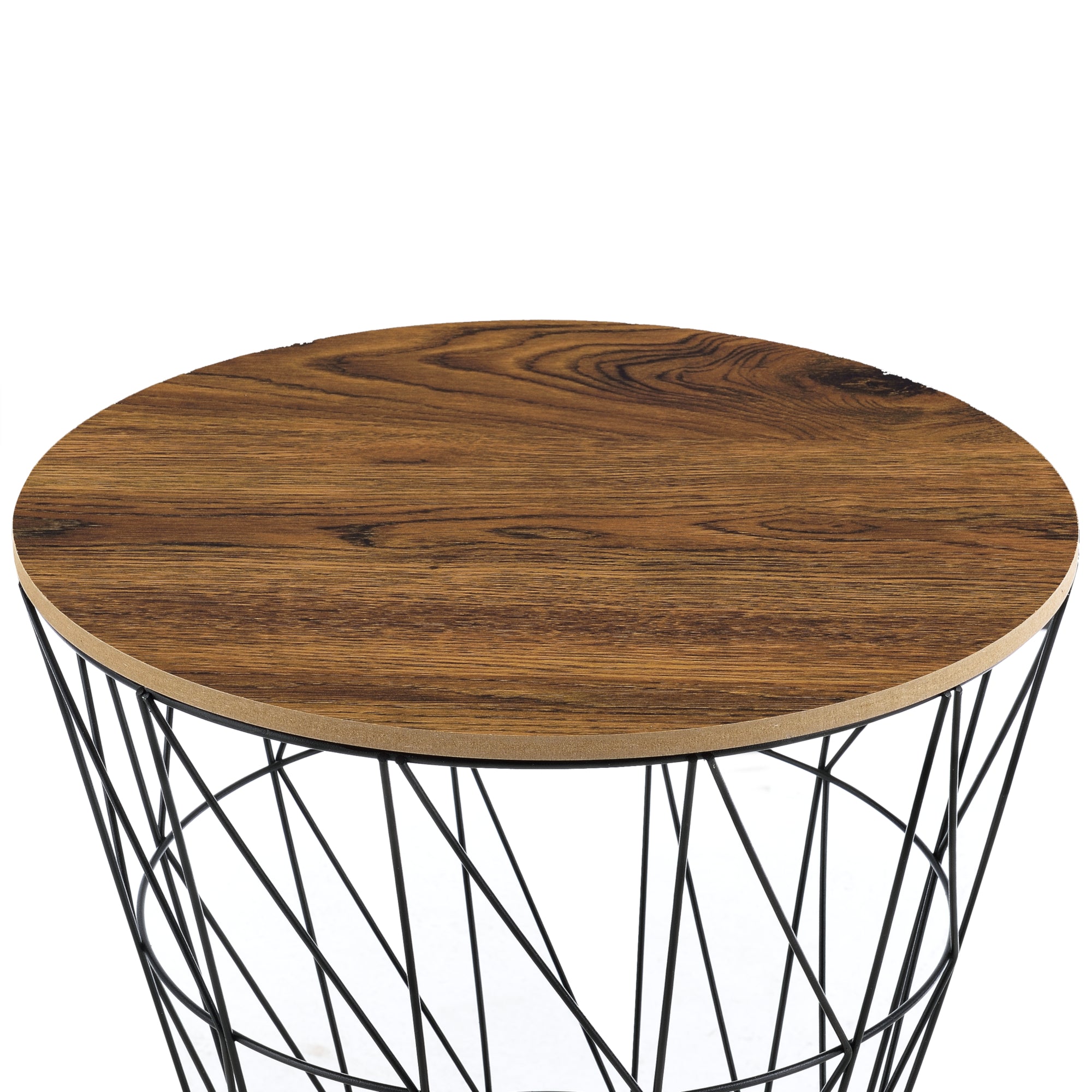 [en.casa] Set da 2 Tavolini a Forma di Cestello in 2 Misure Diverse con Piano Rimovibile Portaoggetti Pratico Multiuso -