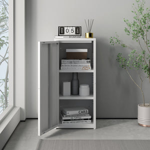 Armadio a Colonna Burlöv in Metallo Mobile per Archivio 88 x 40 x 35 cm Bianco [en.casa]