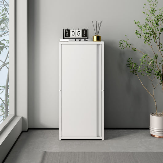 Armadio a Colonna Burlöv in Metallo Mobile per Archivio 88 x 40 x 35 cm Bianco [en.casa]