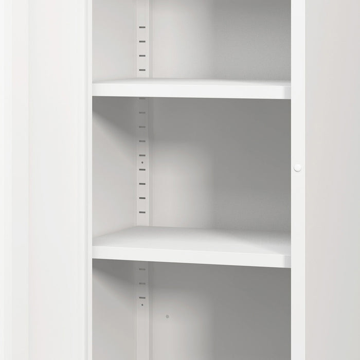 Armadio a Colonna Burlöv in Metallo Mobile per Archivio 88 x 40 x 35 cm Bianco [en.casa]