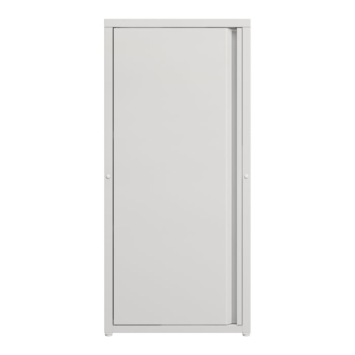 Armadio a Colonna Burlöv in Metallo Mobile per Archivio 88 x 40 x 35 cm Bianco [en.casa]