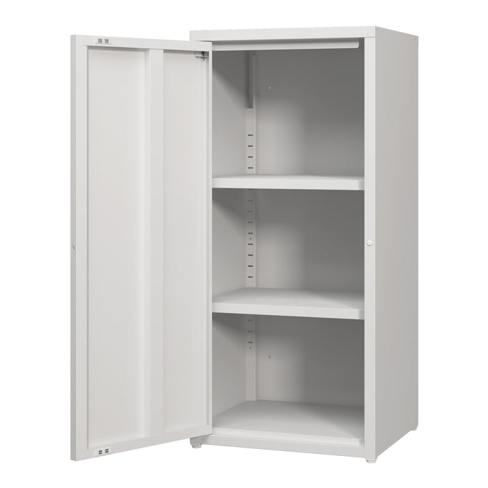 Armadio a Colonna Burlöv in Metallo Mobile per Archivio 88 x 40 x 35 cm Bianco [en.casa]