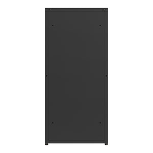 Armadio a Colonna Burlöv in Metallo Mobile per Archivio 88 x 40 x 35 cm Nero [en.casa]