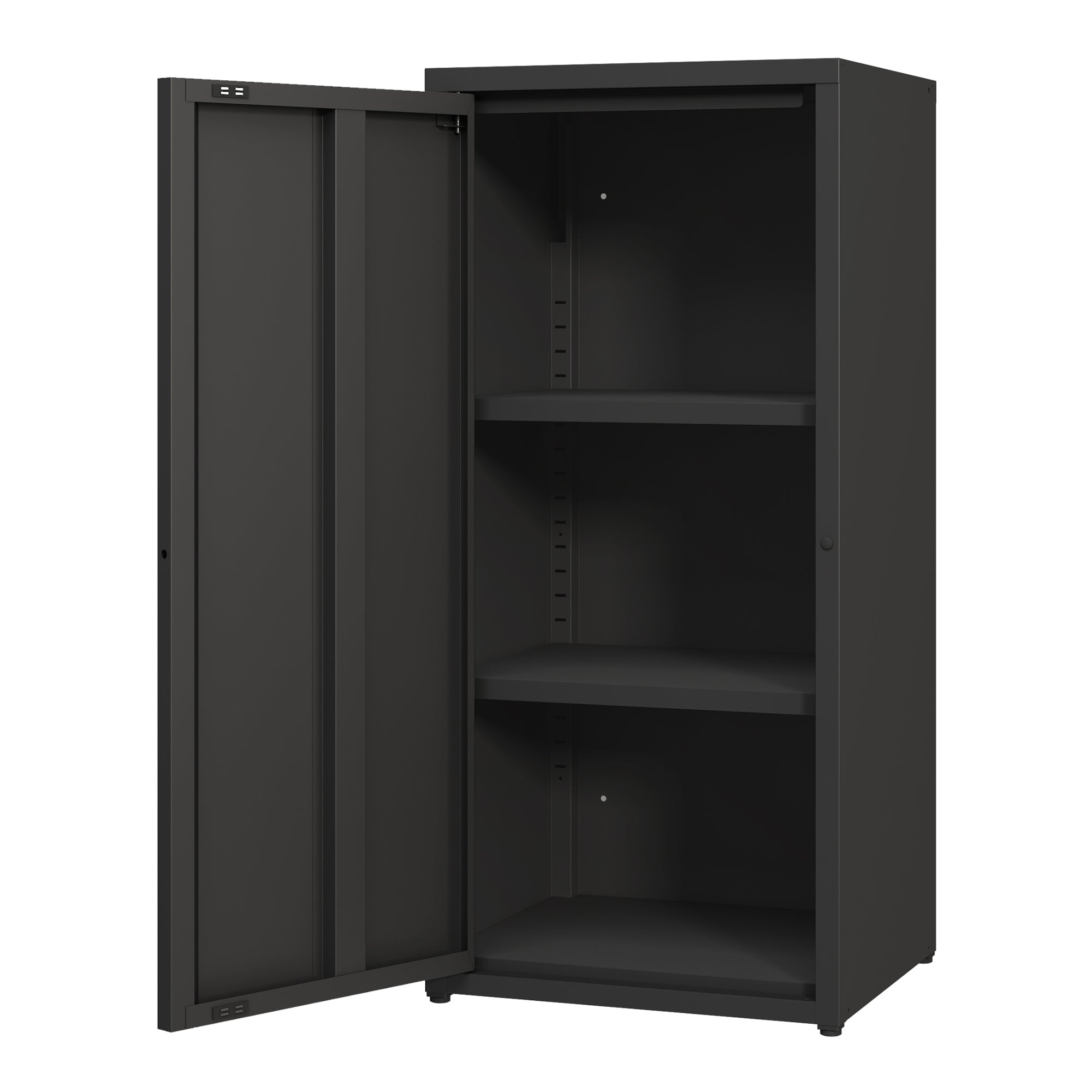 Armadio a Colonna Burlöv in Metallo Mobile per Archivio 88 x 40 x 35 cm Nero [en.casa]