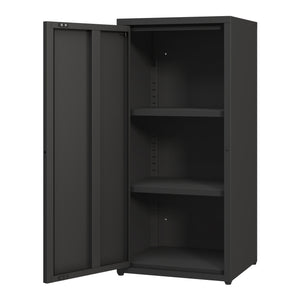 Armadio a Colonna Burlöv in Metallo Mobile per Archivio 88 x 40 x 35 cm Nero [en.casa]