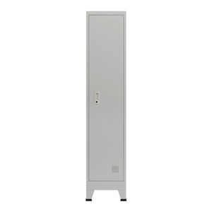 Armadio Spogliatoio Joroinen Mobile a Colonna in Acciaio con 1 Anta - Grigio [en.casa]