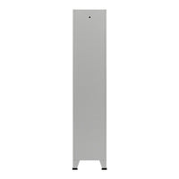Armadio Spogliatoio Joroinen Mobile a Colonna in Acciaio con 3 Ante - Grigio [en.casa]