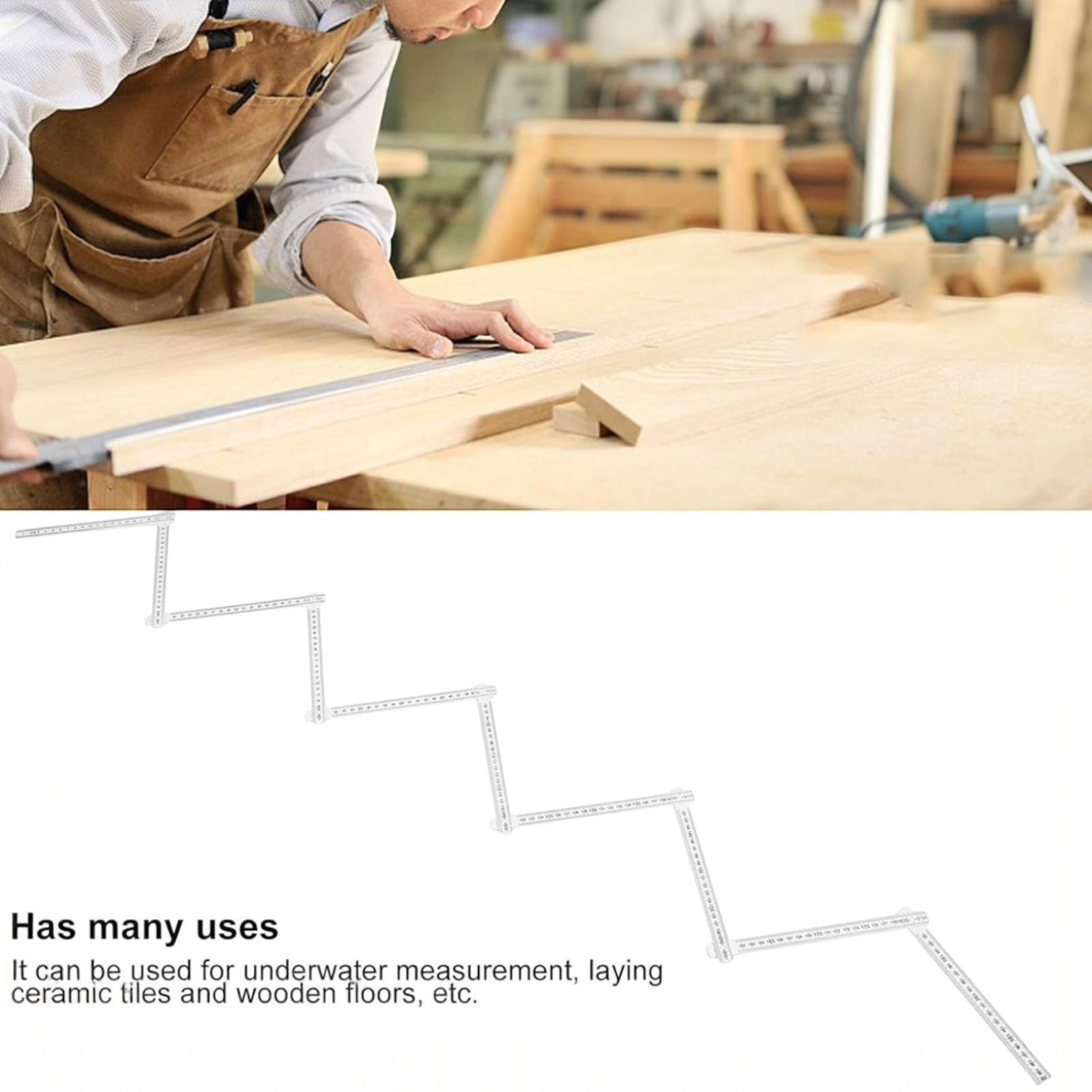 Metro pieghevole da Carpentiere per falegname 2 metri righello Pieghevole 07481