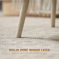 Tavolino da Caffè con ripiano Sollevabile, 2 Scomparti Nascosti e Gambe in Pino, 91 x 56 x 43 cm, Rovere