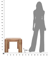 Tavolo Da Caffe' Quadrato Elegant Sheesham Cm 58X58X45