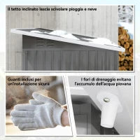 Casetta da Giardino in Acciaio con Porta con Blocco, Finestra e Prese d'Aria, 2.2 x 1.3 m, Grigio