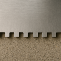 Spatola frattone dente inclinato 28x13 cm acciaio inossidabile antiruggine