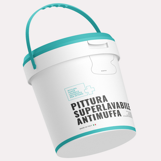 Pittura acrilica ultra opaca super lavabile antimuffa protezione antibatterica *** formato 13 lt, confezione 1