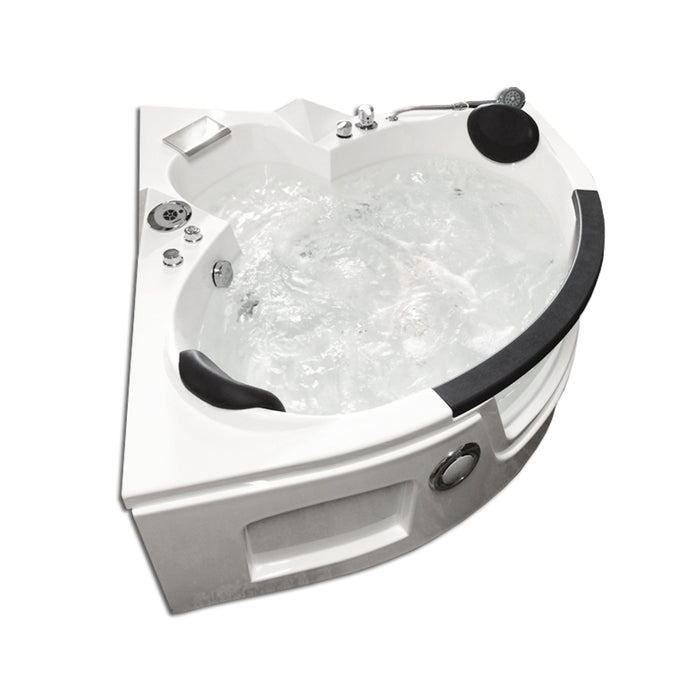 Vasca idromassaggio bianca cromoterapia 135 X 135 cm 12 getti – Miami
