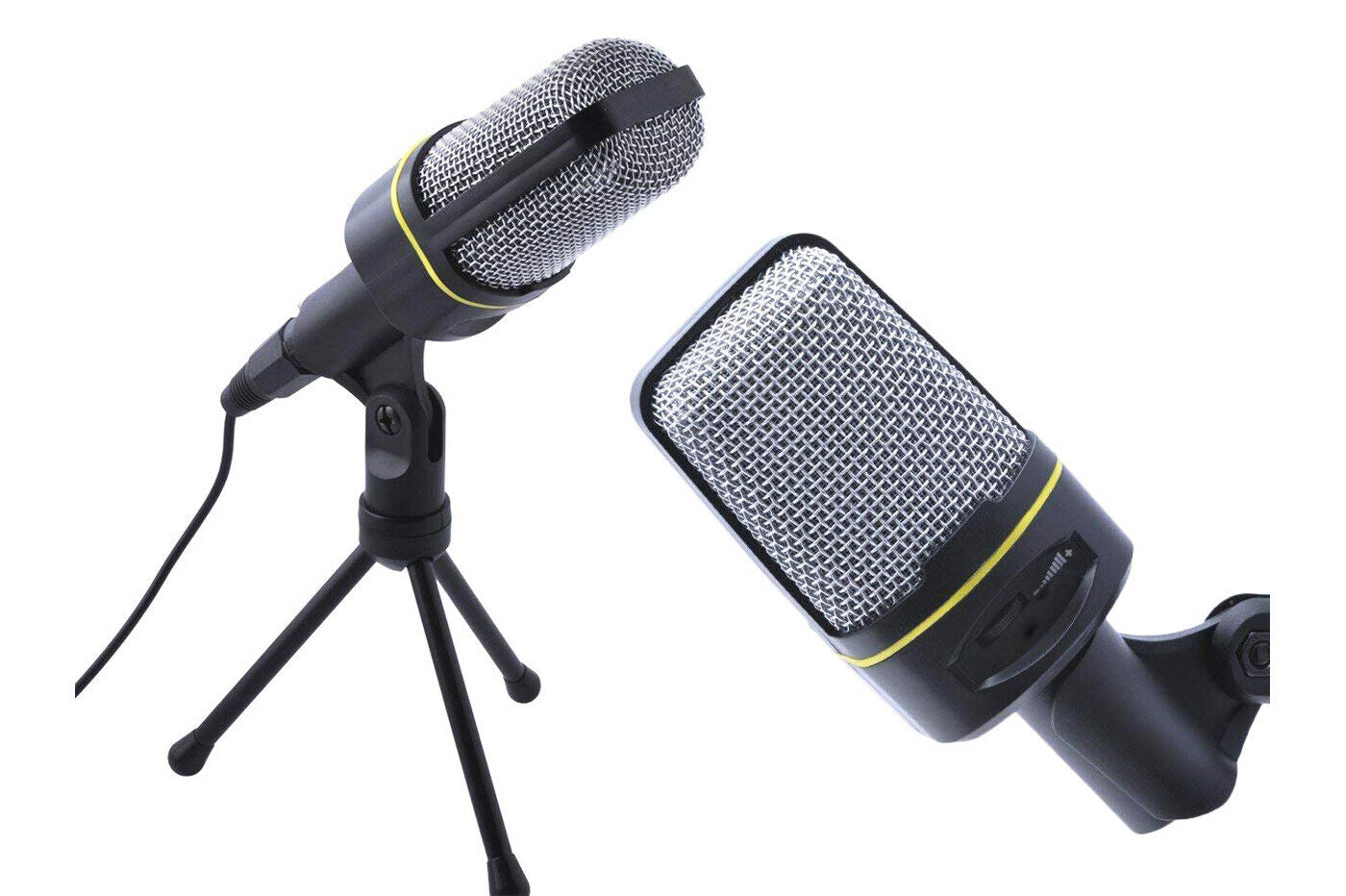 Microfono a condensatore treppiede da tavolo cavo jack pc notebook chat QY920