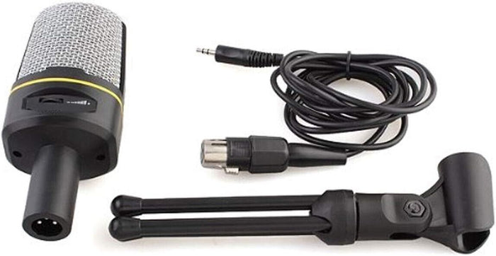 Microfono a condensatore treppiede da tavolo cavo jack pc notebook chat QY920