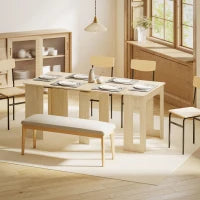 Tavolo da Pranzo Pieghevole e Allungabile in Truciolato, 60-180x85x75 cm, Legno Naturale