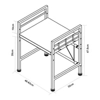 Scaffale per Microonde Sorsele Alto 48 cm Regolabile in Larghezza 40-63 cm Metallo Nero [en.casa]