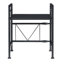 Scaffale per Microonde Sorsele Alto 48 cm Regolabile in Larghezza 40-63 cm Metallo Nero [en.casa]