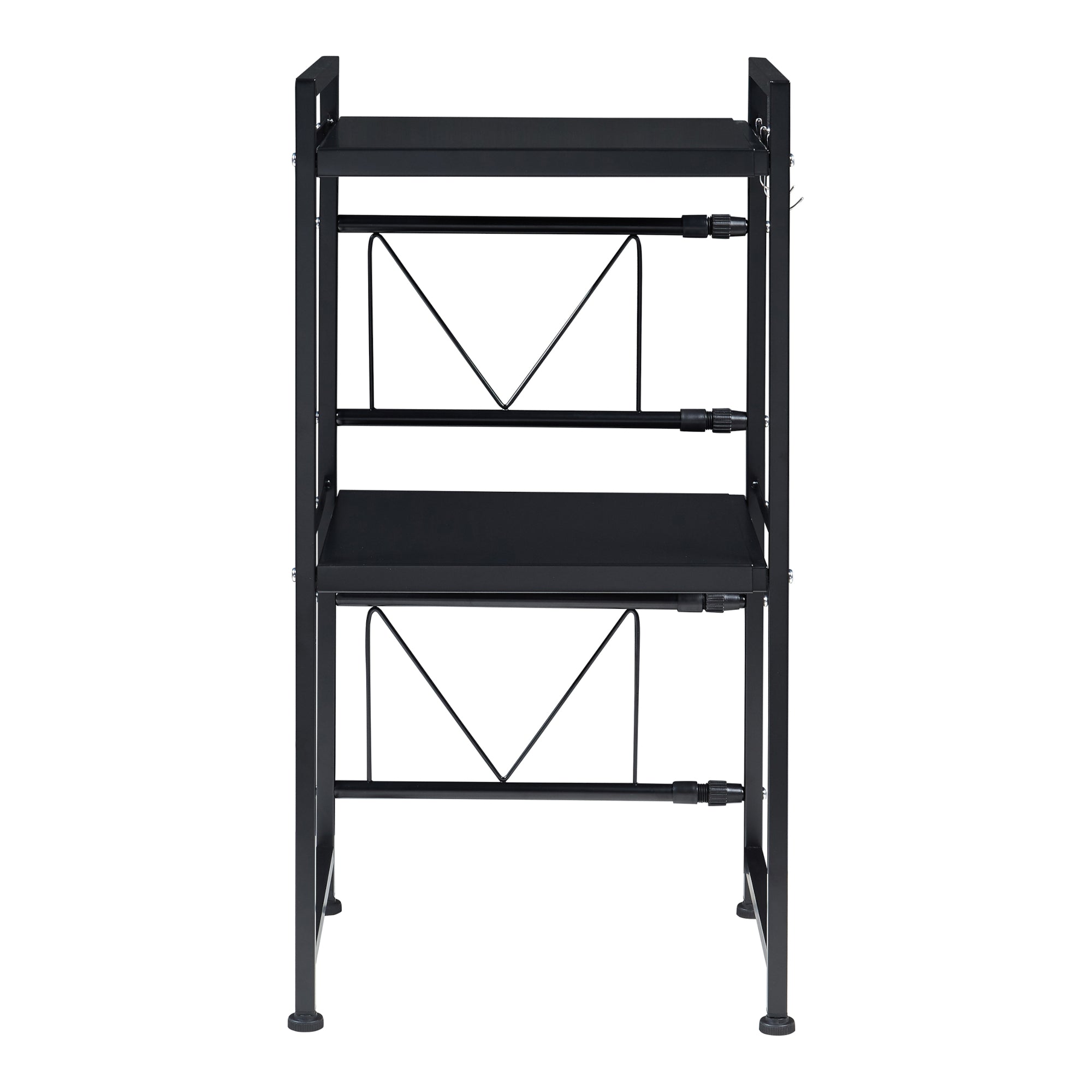 Scaffale per Microonde Sorsele Alto 79 cm Regolabile in Larghezza 40-63 cm Metallo Nero [en.casa]