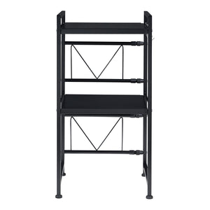 Scaffale per Microonde Sorsele Alto 79 cm Regolabile in Larghezza 40-63 cm Metallo Nero [en.casa]