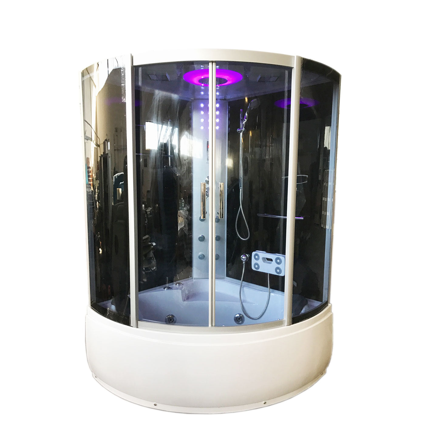 Vasca-doccia idromassaggio angolare 130 x 130 cm - Milan