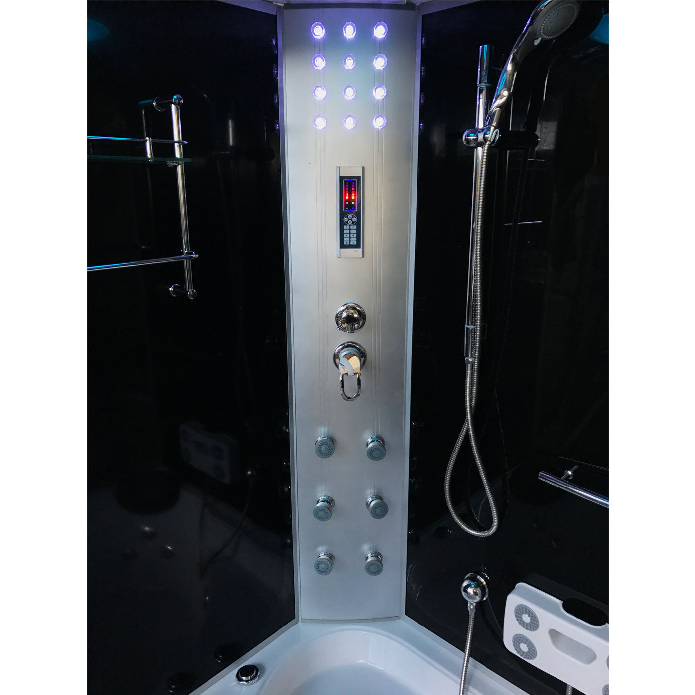 Vasca-doccia idromassaggio angolare 130 x 130 cm - Milan