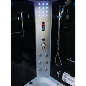 Vasca-doccia idromassaggio angolare 130 x 130 cm - Milan