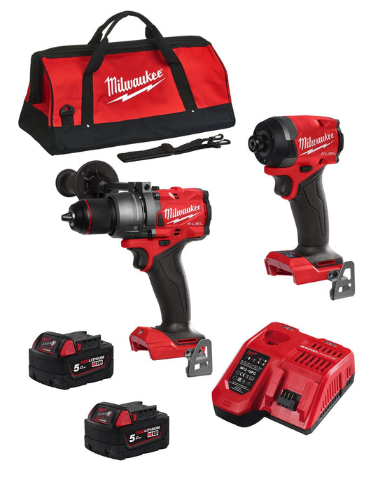 Milwaukee  kit mwk202bag (m18fid3 + m18fpd3 + 2 x 5,0 ah + m12-18fc + borsa) 8435587930266