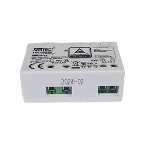 Mini Alimentatore Trasformatore 6W 12V 0,5A IP20 50X32X18,5mm Con Morsetti