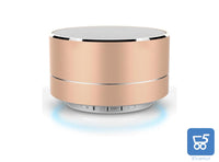 Mini Altoparlante per PC Smartphone Bluetooth Portatile LED Wireless Color ORO - EX DEMO