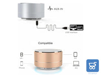 Mini Altoparlante per PC Smartphone Bluetooth Portatile LED Wireless Color ORO - EX DEMO