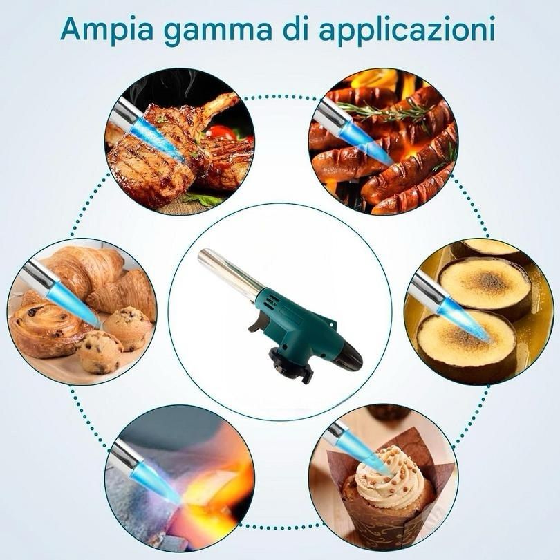 Mini Cannello Bruciatore Torcia A Gas Fiamma Ossidrica Caramellatore 1300°C VTH