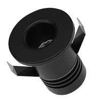 Mini Faretto Led Da Incasso Rotondo 3W 220V 3000K Φ35*H38mm Foro 30mm Carcassa Nera Sostituibile Angolo 15° CRI≥80 UGR≤10 IP20