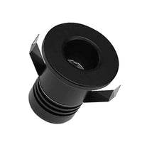 Mini Faretto Led Da Incasso Rotondo 3W 220V 3000K Φ35*H38mm Foro 30mm Carcassa Nera Sostituibile Angolo 15° CRI≥80 UGR≤10 IP20