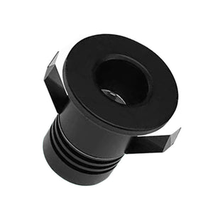 Mini Faretto Led Da Incasso Rotondo 3W 220V 3000K Φ35*H38mm Foro 30mm Carcassa Nera Sostituibile Angolo 15° CRI≥80 UGR≤10 IP20