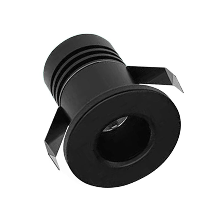 Mini Faretto Led Da Incasso Rotondo 3W 220V 3000K Φ35*H38mm Foro 30mm Carcassa Nera Sostituibile Angolo 15° CRI≥80 UGR≤10 IP20