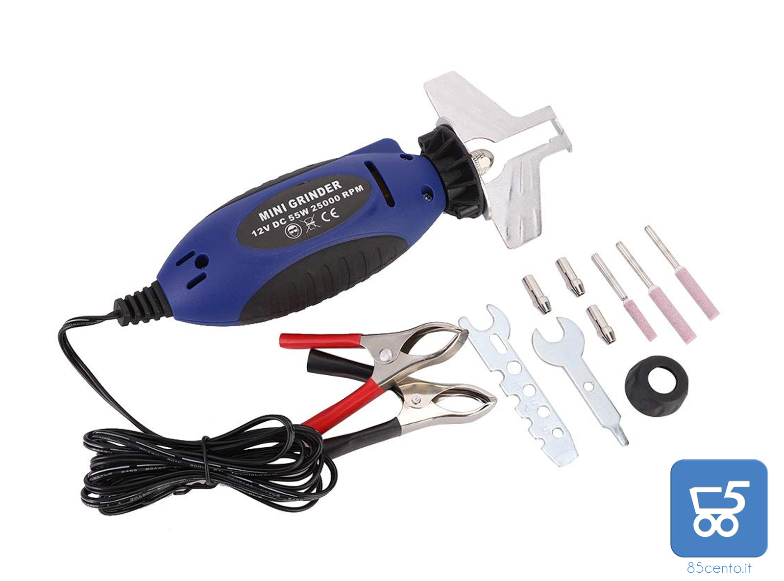 Mini Grinder Temperino Affilatrice Portatile per Motosega 12v 55W 2500 RPM