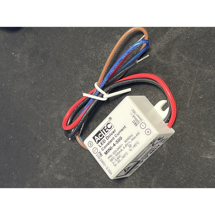 Mini Led Driver IP65 Corrente Costante 500mA 4V-8VDC 4W 48X38X21mm