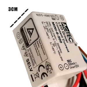 Mini Led Driver IP65 Corrente Costante 500mA 6V-12VDC 6W 48X38X21mm