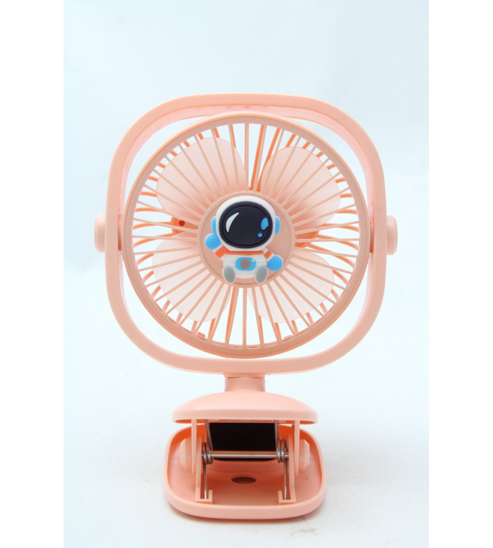 Mini Ventilatore da tavolo con clip ricaricabile tramite USB luce RGB BJJ848-2