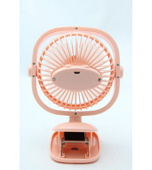 Mini Ventilatore da tavolo con clip ricaricabile tramite USB luce RGB BJJ848-2