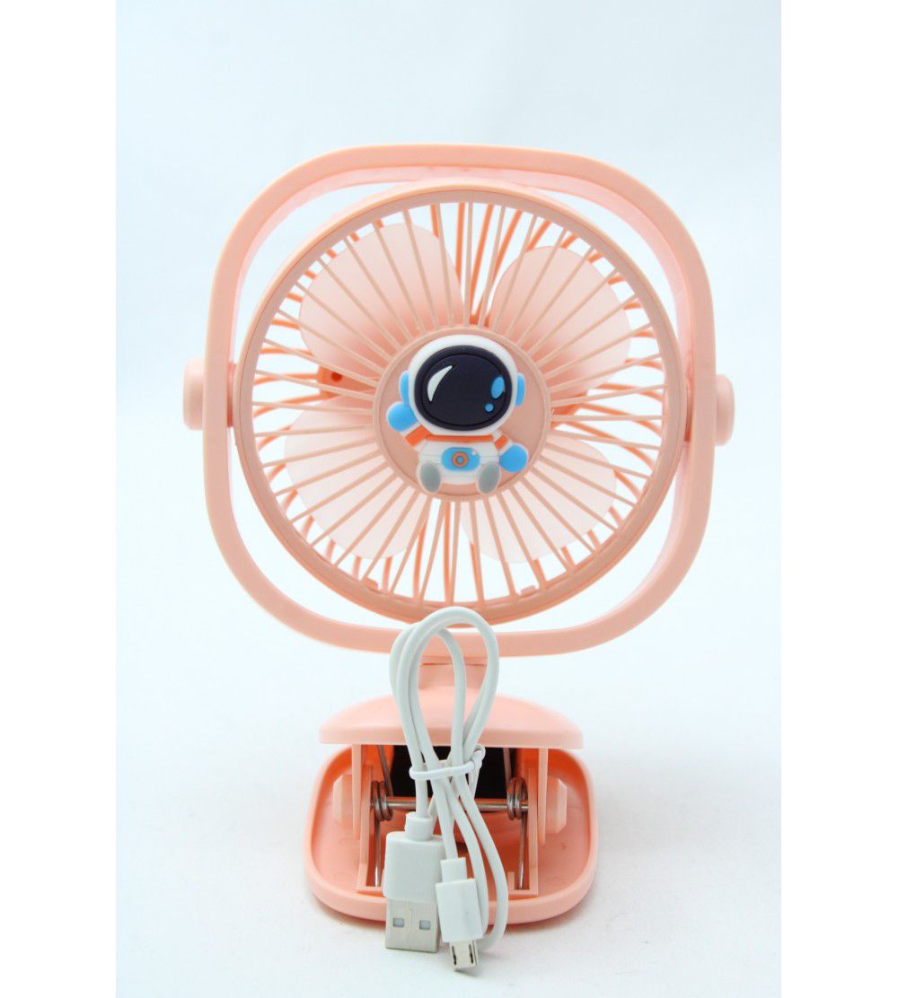Mini Ventilatore da tavolo con clip ricaricabile tramite USB luce RGB BJJ848-2