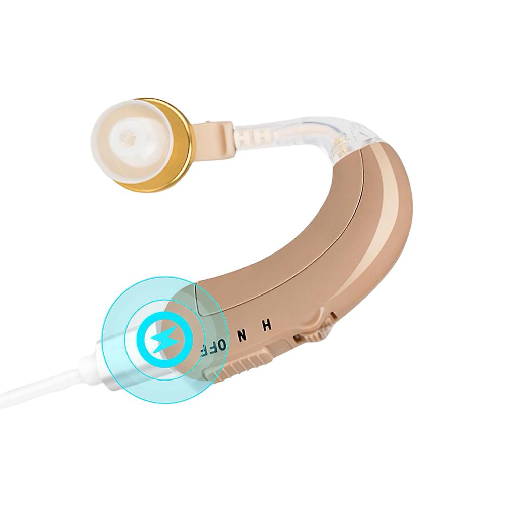Mini apparecchio acustico ricaricabile amplificatore suoni udito orecchio XB-202