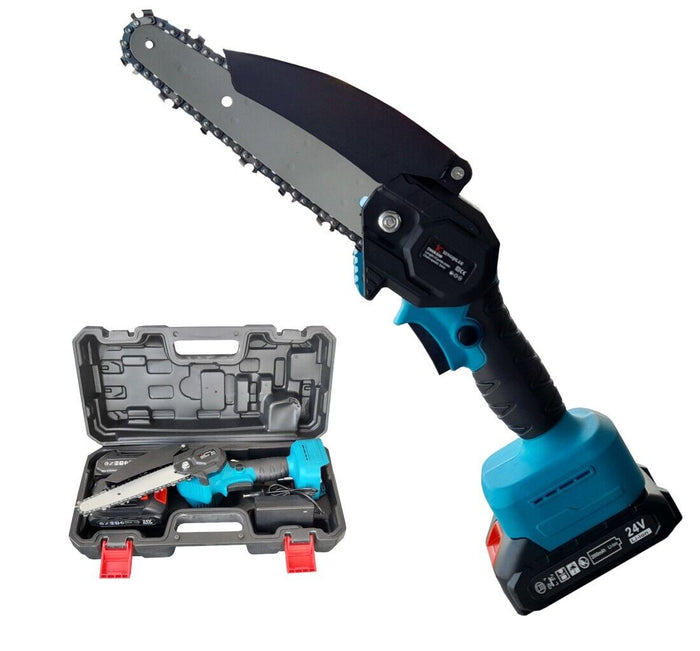 Mini elettrosega a doppia batteria 24V motosega elettrica tagliarami 6'' PIN