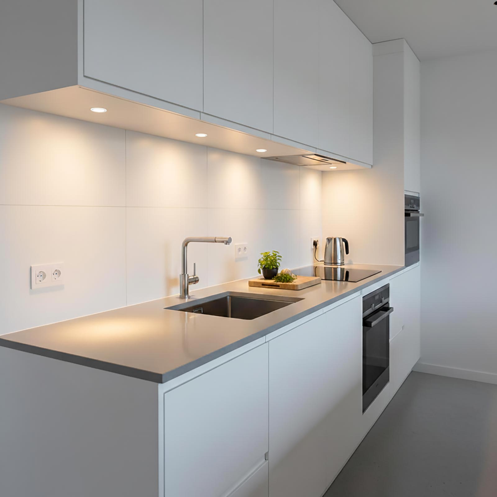 Mini faretto incasso moderno LED 3W CCT cornice intercambiabile bianco nero luce mensole mobili ripiani cappa vetrine 230V TONDO