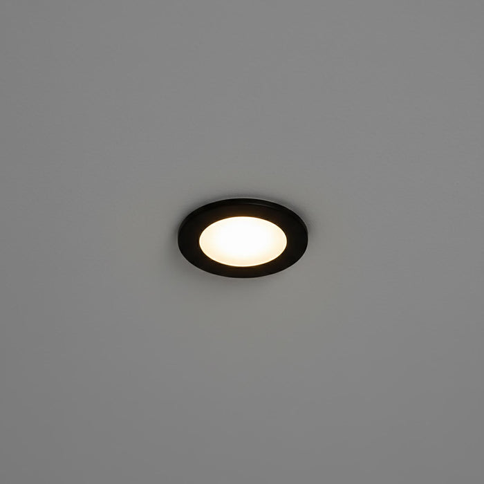 Mini faretto incasso moderno LED 3W CCT cornice intercambiabile bianco nero luce mensole mobili ripiani cappa vetrine 230V TONDO