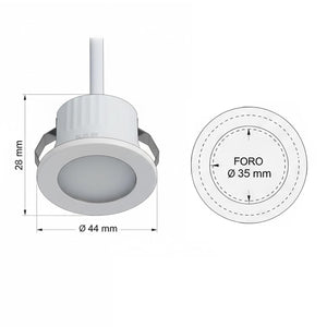 Mini faretto incasso moderno LED 3W CCT cornice intercambiabile bianco nero luce mensole mobili ripiani cappa vetrine 230V QUADRATO